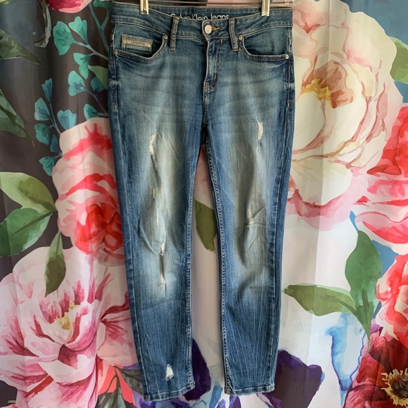 calvin klein distressed jeans